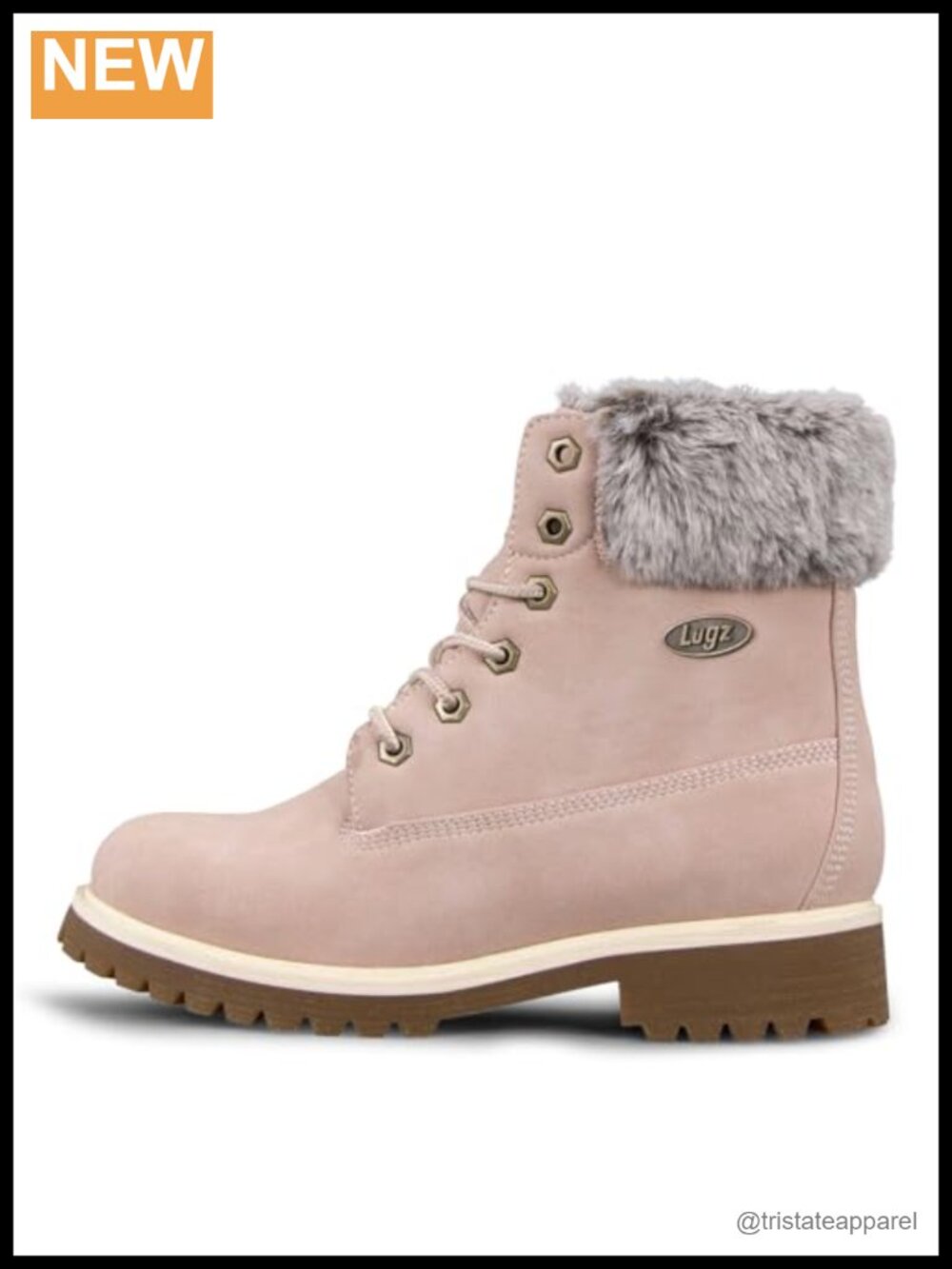 Lace Up Faux Fur Trim Mid-Calf Fashion Boots for Women